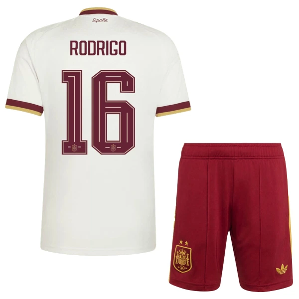 Completo calcio Spagna 2 Stars Rodrigo 16 Bambino Secondo Mondiali 2026 Completo calcio Spagna 2 Stars Rodrigo 16 Bambino Secondo Mondiali 2026