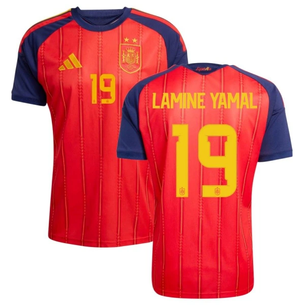 Maglia Spagna 2 Stars Lamine Yamal 19 Uomo Primo Mondiali 2026 Maglia Spagna 2 Stars Lamine Yamal 19 Uomo Primo Mondiali 2026