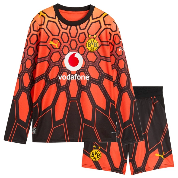 Completo calcio Portiere Borussia Dortmund Bambino Primo 2026-27 Arancia Maniche Lunghe Completo calcio Portiere Borussia Dortmund Bambino Primo 2026-27 Arancia Maniche Lunghe