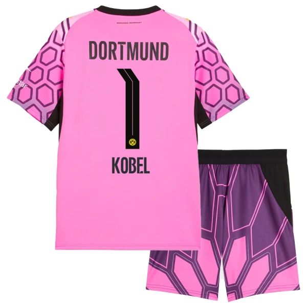 Completo calcio Portiere Borussia Dortmund Kobel 1 Bambino Secondo 2026-27 Rosa Completo calcio Portiere Borussia Dortmund Kobel 1 Bambino Secondo 2026-27 Rosa