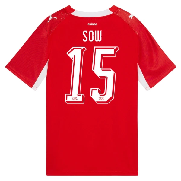 Maglia Svizzera Djibril Sow 15 Uomo Primo Mondiali 2026 Maglia Svizzera Djibril Sow 15 Uomo Primo Mondiali 2026