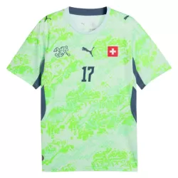 Maglia Svizzera Vargas 17 Uomo Secondo Mondiali 2026