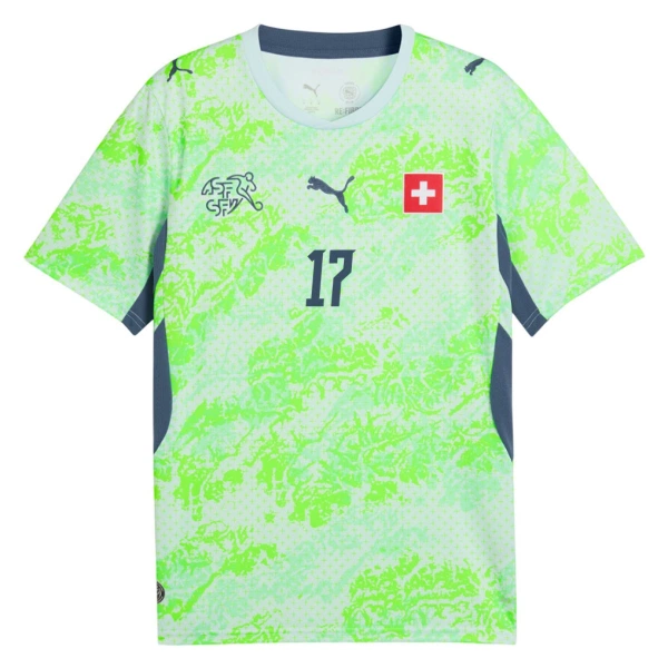 Maglia Svizzera Vargas 17 Uomo Secondo Mondiali 2026