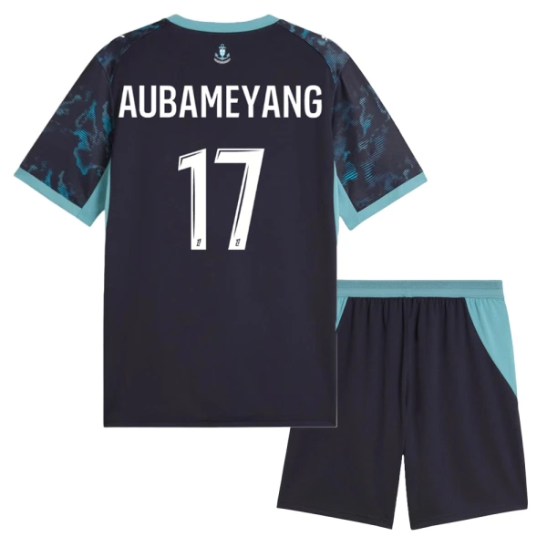 Completo calcio Marsiglia Aubameyang 17 Bambino Secondo 2026-27 Completo calcio Marsiglia Aubameyang 17 Bambino Secondo 2026-27