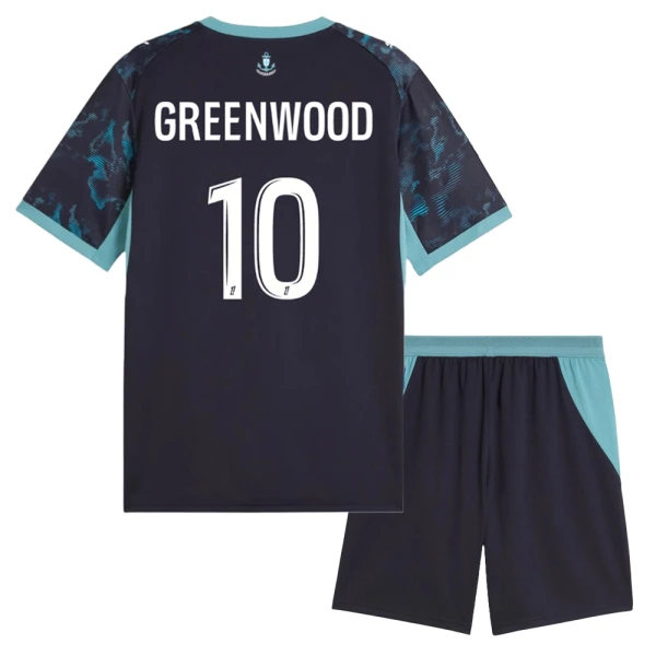 Completo calcio Marsiglia Greenwood 10 Bambino Secondo 2026-27 Completo calcio Marsiglia Greenwood 10 Bambino Secondo 2026-27