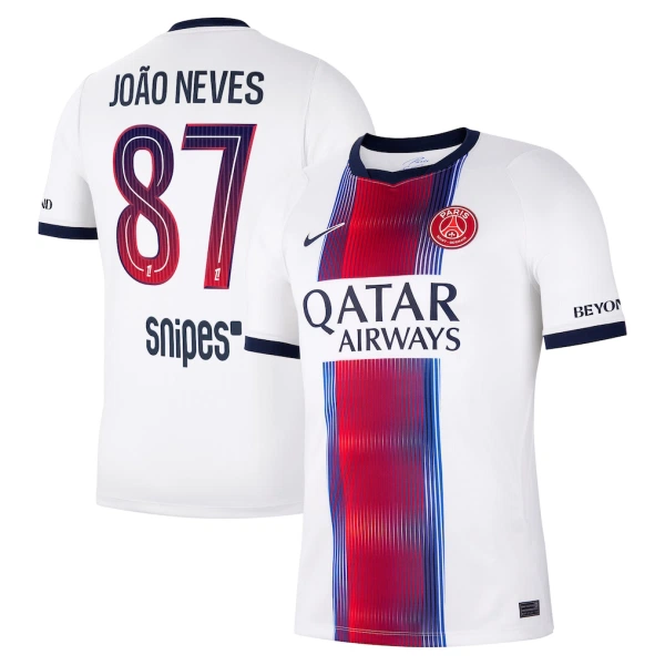 Maglia Paris Saint-Germain Joao Neves 87 Uomo Secondo 2026-27 Maglia Paris Saint-Germain Joao Neves 87 Uomo Secondo 2026-27