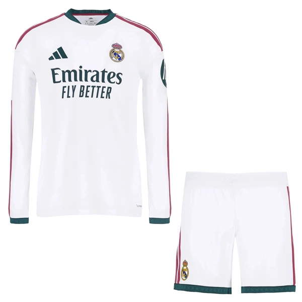 Completo calcio Real Madrid Bambino Primo 2026-27 Maniche Lunghe Completo calcio Real Madrid Bambino Primo 2026-27 Maniche Lunghe