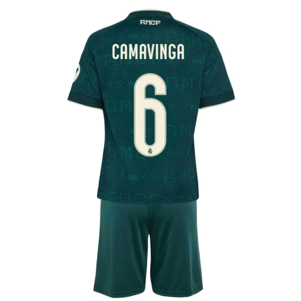 Completo calcio Real Madrid Camavinga 6 Bambino Secondo 2026-27 Completo calcio Real Madrid Camavinga 6 Bambino Secondo 2026-27