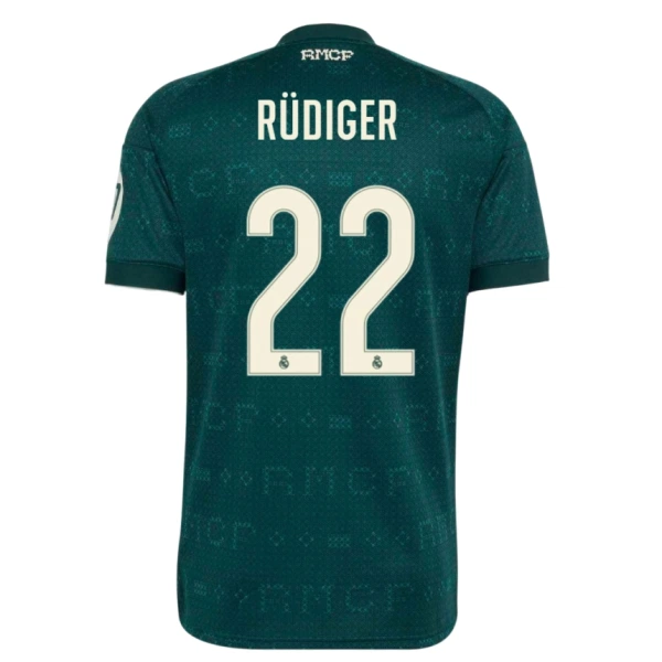 Maglia Real Madrid Rudiger 22 Uomo Secondo 2026-27 Maglia Real Madrid Rudiger 22 Uomo Secondo 2026-27