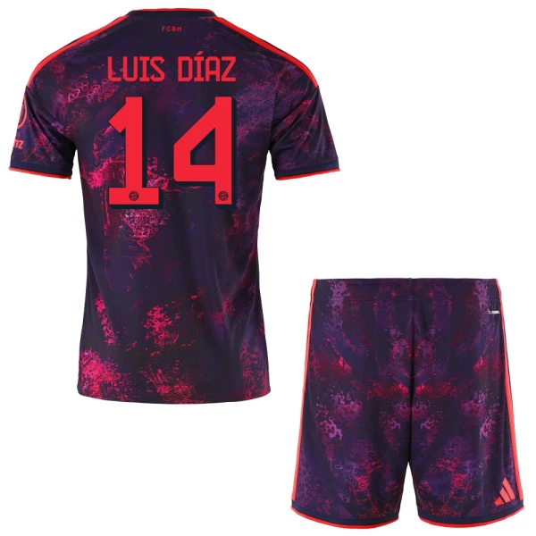Completo calcio FC Bayern Monaco Luis Díaz 14 Bambino 3rd 2026-27 Completo calcio FC Bayern Monaco Luis Díaz 14 Bambino 3rd 2026-27