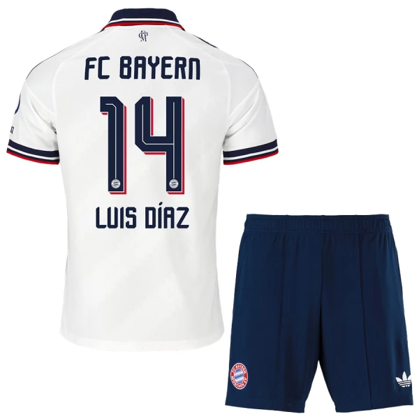 Completo calcio FC Bayern Monaco Luis Díaz 14 Bambino Secondo 2026-27 Completo calcio FC Bayern Monaco Luis Díaz 14 Bambino Secondo 2026-27