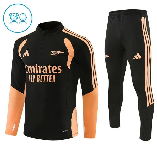 Arsenal Felpe da Allenamento Bambino 1/4-Zip 2026-27 Nera Arsenal Felpe da Allenamento Bambino 1/4-Zip 2026-27 Nera