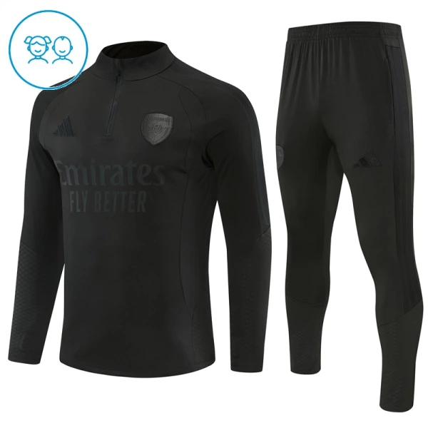 Arsenal Felpe da Allenamento Bambino 1/4-Zip 2026-27 Nera Arsenal Felpe da Allenamento Bambino 1/4-Zip 2026-27 Nera
