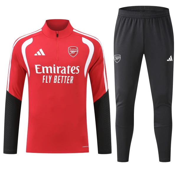 Arsenal Felpe da Allenamento Uomo 1/4-Zip 2026-27 Rossa Arsenal Felpe da Allenamento Uomo 1/4-Zip 2026-27 Rossa