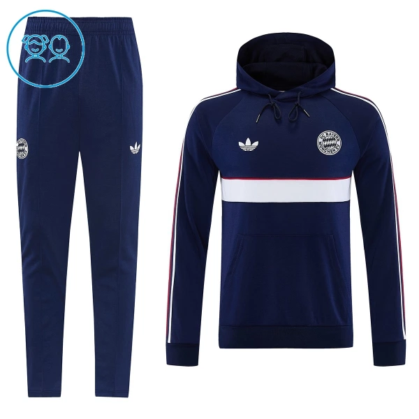 Bayern Monaco Hoodie Felpe da Allenamento Bambino 2026-27 Navy Bayern Monaco Hoodie Felpe da Allenamento Bambino 2026-27 Navy
