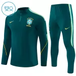 Brasile Felpe da Allenamento Bambino 1/4-Zip 2026-27 Verde