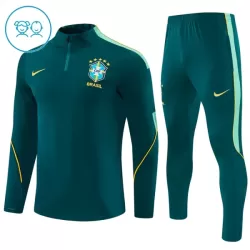 Brasile Felpe da Allenamento Bambino 1/4-Zip 2026-27 Verde Brasile Felpe da Allenamento Bambino 1/4-Zip 2026-27 Verde