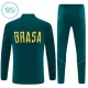 Brasile Felpe da Allenamento Bambino 1/4-Zip 2026-27 Verde