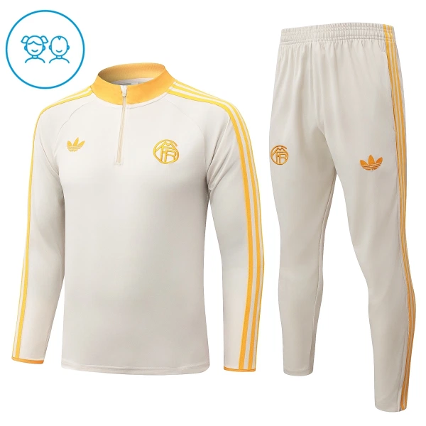 FC Bayern Monaco Felpe da Allenamento Bambino 1/4-Zip 2026-27 Bianca FC Bayern Monaco Felpe da Allenamento Bambino 1/4-Zip 2026-27 Bianca