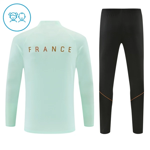 Francia Felpe da Allenamento Bambino 1/4-Zip 2026-27 Bianca