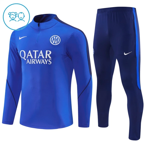 Inter Milan Felpe da Allenamento Bambino 1/4-Zip 2026-27 Blu Inter Milan Felpe da Allenamento Bambino 1/4-Zip 2026-27 Blu