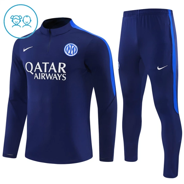 Inter Milan Felpe da Allenamento Bambino 1/4-Zip 2026-27 Blu