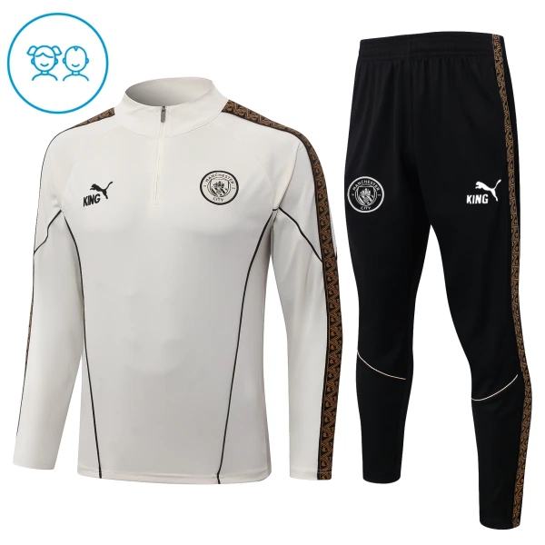 Manchester City Felpe da Allenamento Bambino 1/4-Zip 2026-27 Grigio Manchester City Felpe da Allenamento Bambino 1/4-Zip 2026-27 Grigio