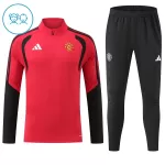 Manchester United Felpe da Allenamento Bambino 1/4-Zip 2026-27 Rossa