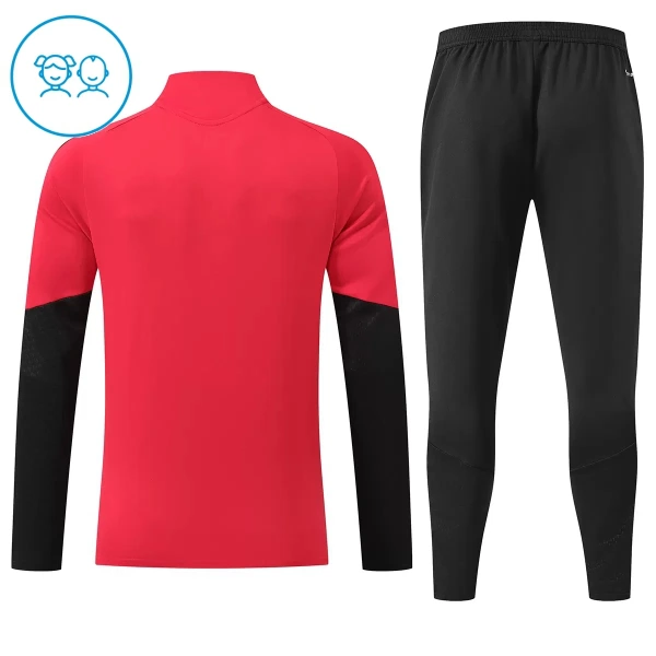 Manchester United Felpe da Allenamento Bambino 1/4-Zip 2026-27 Rossa