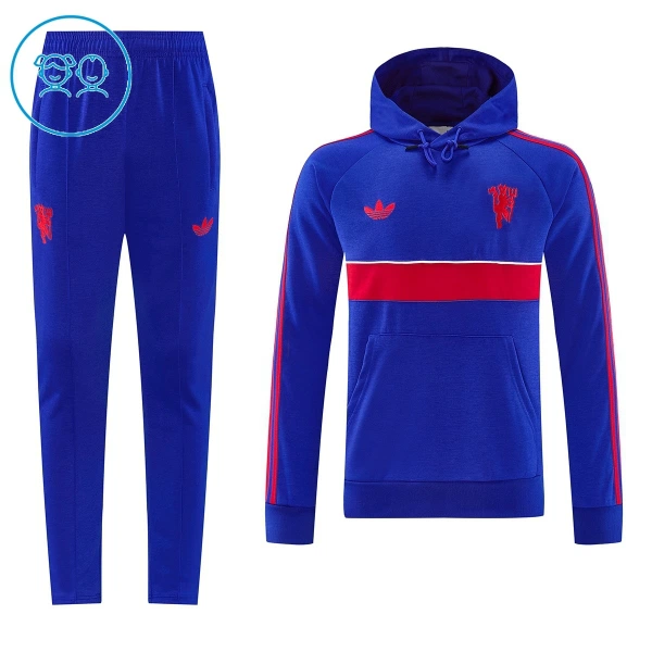 Manchester United Hoodie Felpe da Allenamento Bambino 2026-27 Blu Manchester United Hoodie Felpe da Allenamento Bambino 2026-27 Blu