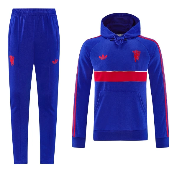 Manchester United Hoodie Felpe da Allenamento Uomo 2026-27 Blu
