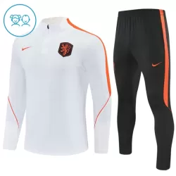 Paesi Bassi Felpe da Allenamento Bambino 1/4-Zip 2026-27 Bianca Paesi Bassi Felpe da Allenamento Bambino 1/4-Zip 2026-27 Bianca