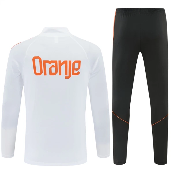 Paesi Bassi Felpe da Allenamento Uomo 1/4-Zip 2026-27 Bianca