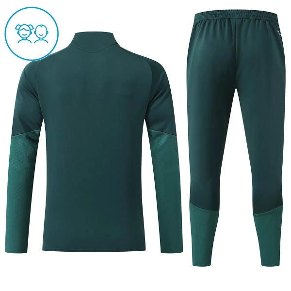 Real Madrid Felpe da Allenamento Bambino 1/4-Zip 2026-27 Verde