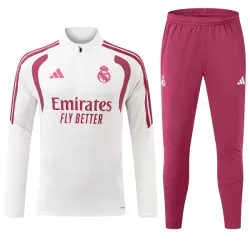 Real Madrid Felpe da Allenamento Uomo 1/4-Zip 2026-27 Bianca Real Madrid Felpe da Allenamento Uomo 1/4-Zip 2026-27 Bianca
