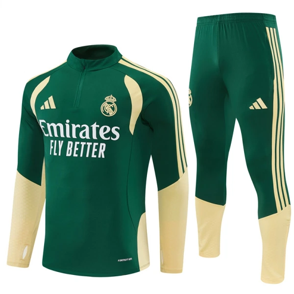 Real Madrid Felpe da Allenamento Uomo 1/4-Zip 2026-27 Verde Real Madrid Felpe da Allenamento Uomo 1/4-Zip 2026-27 Verde