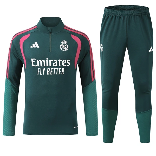 Real Madrid Felpe da Allenamento Uomo 1/4-Zip 2026-27 Verde Real Madrid Felpe da Allenamento Uomo 1/4-Zip 2026-27 Verde