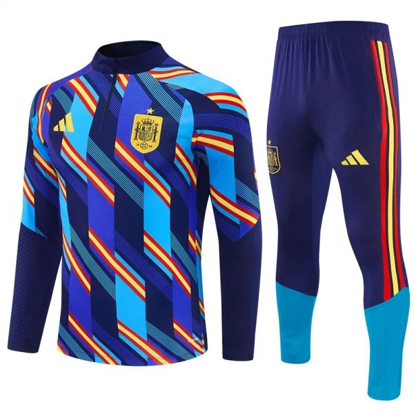 Spagna Felpe da Allenamento Uomo 1/4-Zip 2026-27 Blu Spagna Felpe da Allenamento Uomo 1/4-Zip 2026-27 Blu