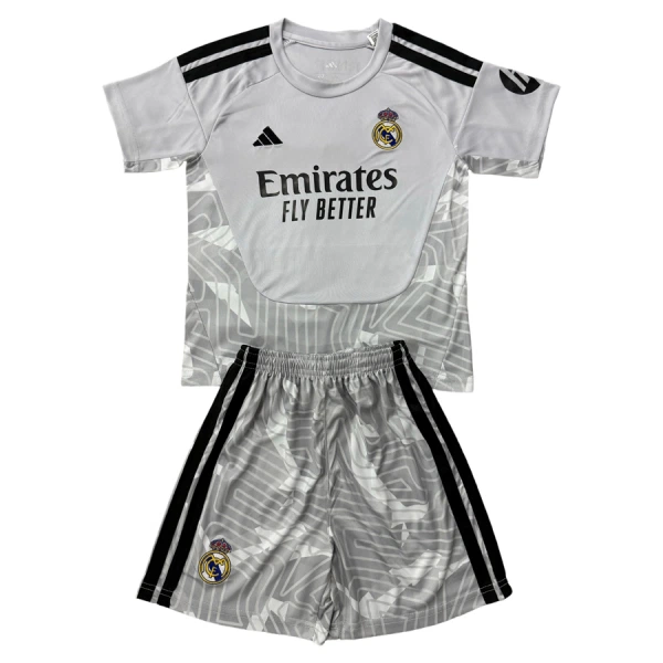 Completo calcio Portiere Real Madrid Bambino 2026-27 Grigio Completo calcio Portiere Real Madrid Bambino 2026-27 Grigio