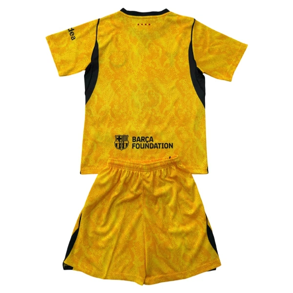 Completo calcio Portiere Barcellona Bambino Secondo 2026-27 Gialla