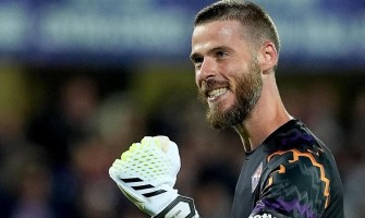 David de Gea ha vinto il premio di miglior giocatore della partita nell'ACF Fiorentina