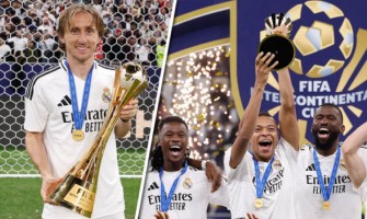 Luka Modrić ha consegnato subito il trofeo a Kylian Mbappé